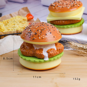 Ensemble de jouets squishy PU en forme de burger - Modèle alimentaire souple et à récupération lente pour affichage en magasin et cadeaux promotionnels - Grand squishy burger - Product Image 4
