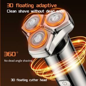 Groothandel Op Maat Gemaakte Heren Scheerapparaat FK-398LCD Display USB Waterdicht Roterend Magnetisch Scheerapparaat Thuis Reizen Heren Elektrisch Scheerapparaat - Product Image 5