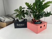 Boîte à fleurs personnalisée, boîte à fleurs en papier kraft pliable, boîte à fleurs artisanale, emballage pour boutique de fleurs, arrangement floral