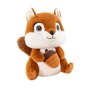 Peluche d'écureuil douce et câline - Écureuil en peluche de dessin animé avec écorce d'arbre pour <span class=keywords><strong>le</strong></span> jeu et les prix de machine à griffes |   Personnalisable - Product Image 5