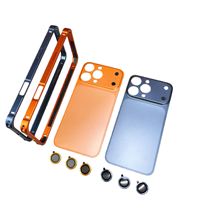 Coque de protection rigide avec cadre en métal et film de protection d'appareil photo pour iPhone 17 Pro Max, compatible avec les modèles 16, 15, 14, 13 Pro Max