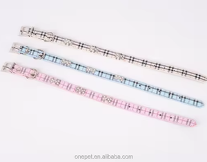 Collares de cuero para mascotas de diseñador escocés de alta calidad, collares de perro personalizados para perros cachorros - Product Image 3