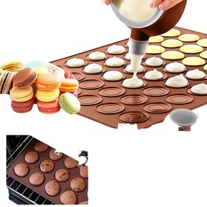 Tapis en silicone pour macarons à 48 trous, moule de cuisson en silicone, kit de pâtisserie pour macarons, tapis de cuisson - Product Image 1