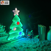 Eumin Arbre miroir infini LED de 11 pouces avec lumières néon LED, alimenté par piles 110V pour la maison, les magasins, les bureaux et plus encore
