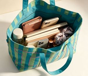 Sac fourre-tout en toile bohème avec logo personnalisé brodé - Grande capacité pour la plage et le shopping - Product Image 2