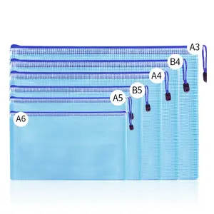 Waterproof PVC Mesh Zipper Bag for Documents