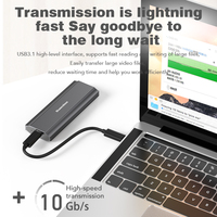 Carcasa Convertidora USB 3.1 Gen2 M.2 NVME NGFF para SSD, Doble Protocolo M2 NVME/SATA, para SSD 2230 2242 2260 2280, 10Gbps