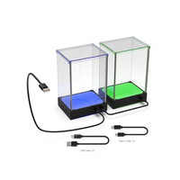 Caja de Exhibición con Luz LED para Figuras de Acción, Vitrina Transparente a Prueba de Polvo para Cajas Sorpresa, Accesorios de Juego