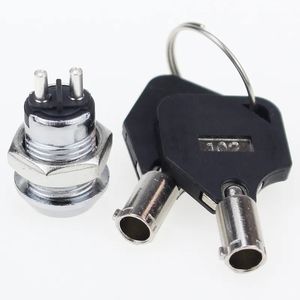 Serrure téléphonique en acier inoxydable 12MM serrure électronique serrure électrique interrupteur à clé S1201 Double face Type d'extraction 0.5A250V AC 2 clés - Product Image 3