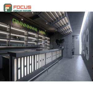 Vitrine à café illuminée, étagère de présentation en verre, espace de présentation de pâtisseries, vitrine de magasin, armoire à café - Product Image 4