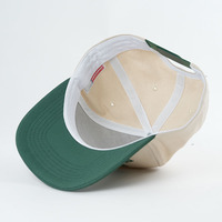 Fabricant de casquette de baseball personnalisée à 5 panneaux en broderie 3D structurée Casquette de baseball en tissu Oxford à pois et motif de fruits deux tons avec logo personnalisé