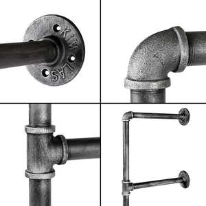 الأنابيب الرف العتيقة الصناعية جدار جبل معدن الحديد خمر ريترو DIY فتح الصفحة الرئيسية العائمة تخزين خزانة أرفف للكتب رف الكتب - Product Image 4