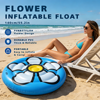 Aufblasbare Blumen-Poolmatte, Schwimminsel, Sonnenliege, See- und Strandliege, Schwimmbad-Partyspielzeug, Wasserliege für den Sommerstrand