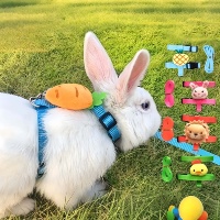 Correa Ajustable en Forma de I para Mascotas Pequeñas, de Poliéster, con Diseño de Conejo y Totoro, Anti-Mordidas, con Forma de Fruta, para Perros y Gatos