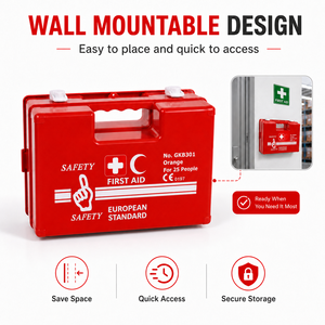 Botiquín de Primeros Auxilios de Pared con Certificación CE DIN13157, Kit Médico de Emergencia <span class=keywords><strong>para</strong></span> Oficina y Lugar de Trabajo - Product Image 4
