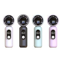 Kipas Angin Genggam Mini Portable USB Rechargeable dengan LOGO yang Dapat Disesuaikan, Angin Kencang Lima Kecepatan, 3600mAh untuk Rumah Tangga