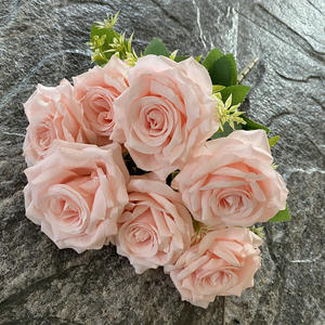 Tissu brossé 7 têtes <span class=keywords><strong>paris</strong></span> rose mariage hôtel décoration maison route <span class=keywords><strong>guide</strong></span> simulé rose bouquet - Product Image 4