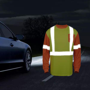 قميص عمل مقاوم للحريق بأكمام طويلة عالي الوضوح وعاكس للضوء، متوافق مع معايير NFPA2112، ملابس عمل مقاومة للهب بالجملة - Product Image 3