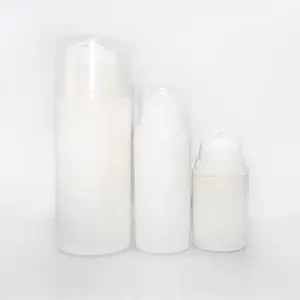 环保白色空聚丙烯塑料化妆品包装容器血清乳液15毫升30毫升50毫升无气泵瓶