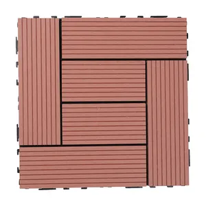 木塑复合甲板瓷砖12 "x 12" WPC花园庭院地板户外联锁甲板瓷砖制造商供应