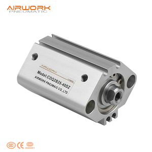 Cilindro Neumático Compacto de Doble Acción de Aleación de Aluminio CDQ2B, Imán, Presión de Trabajo de 0.1-0.9Mpa, Puertos de 3/8\", Resistencia de 1.35MPa - Product Image 2