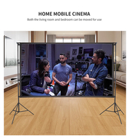 Écran de cinéma portable pliable Sunterre 150 pouces 16:9 3D HD blanc mat pour intérieur et extérieur