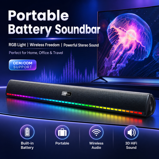 MultimediaTV Sound Bar Wireless Portable Surround Soundbar for TV With Subwoofer Speaker Home Theater Systems
