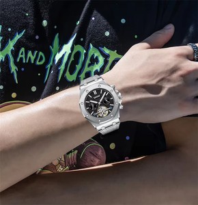 Montre mécanique automatique pour homme KINYUED, bracelet en acier inoxydable, résistante à l'eau 3BAR, affichage lumineux, luxe, mode - Product Image 6
