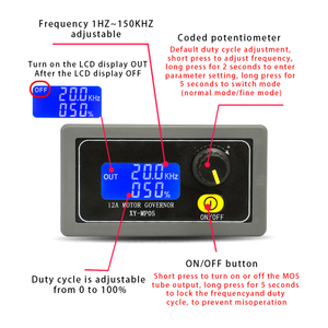 MP05 150W PWM DC Motor Speed Controller, LED <b>Dimmer</b> with Encoder, Slow Start and Slow Stop Function - Product Image 2