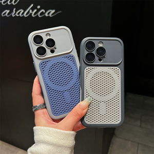 เคสโทรศัพท์แม่เหล็กแบบด้าน ระบายความร้อนได้ดี สำหรับ iPhone 17 13 Pro Max 14 15 16 Plus พร้อมฟิล์มเลนส์ HD ป้องกันฝาหลัง - Product Image 3
