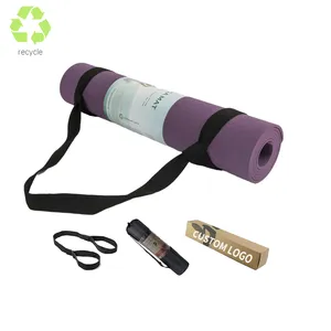 Eco Soft Pilates Bulk TPE Yoga Matt , 6mm Eco Friendly Green Low Carbon Recycle Design Non Toxic Yoga Mat