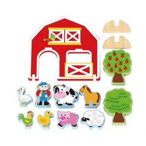 Vente en gros MDF Montessori Jouets éducatifs en bois Happy Farm <span class=keywords><strong>Animaux</strong></span> assortis - Product Image 3