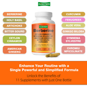 Capsule di berberina di marca personalizzata per il supporto del sistema immunitario salute digestiva integratori naturali a base di erbe - Product Image 5