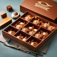 Boîtes en carton personnalisées magnétiques de luxe pour chocolats et biscuits, avec gaufrage, revêtement UV, matériaux recyclés, emballage pour desserts, traiteur et fêtes
