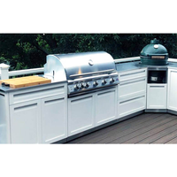 Jardin extérieur barbecue Island armoire de cuisine, grille Portable en acier inoxydable, île de cuisine extérieure