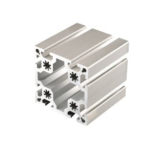 Profilés en aluminium industriels en stock – Norme européenne 100x100, profilé aluminium lourd 6063-T5, oxydation blanc argenté - Product Image 5