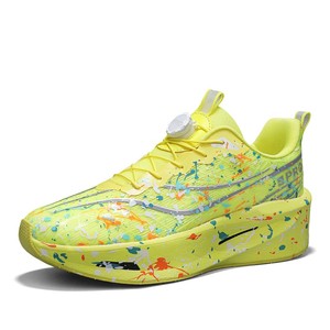 <span class=keywords><strong>Zapatillas</strong></span> Deportivas con Hebilla Giratoria para Hombre, <span class=keywords><strong>Zapatillas</strong></span> Deportivas con Diseño <span class=keywords><strong>de</strong></span> Salpicaduras <span class=keywords><strong>de</strong></span> Pintura Verde Azulado, Calzado Deportivo Ligero y Transpirable con Suela Gruesa para Mujer - Product Image 1