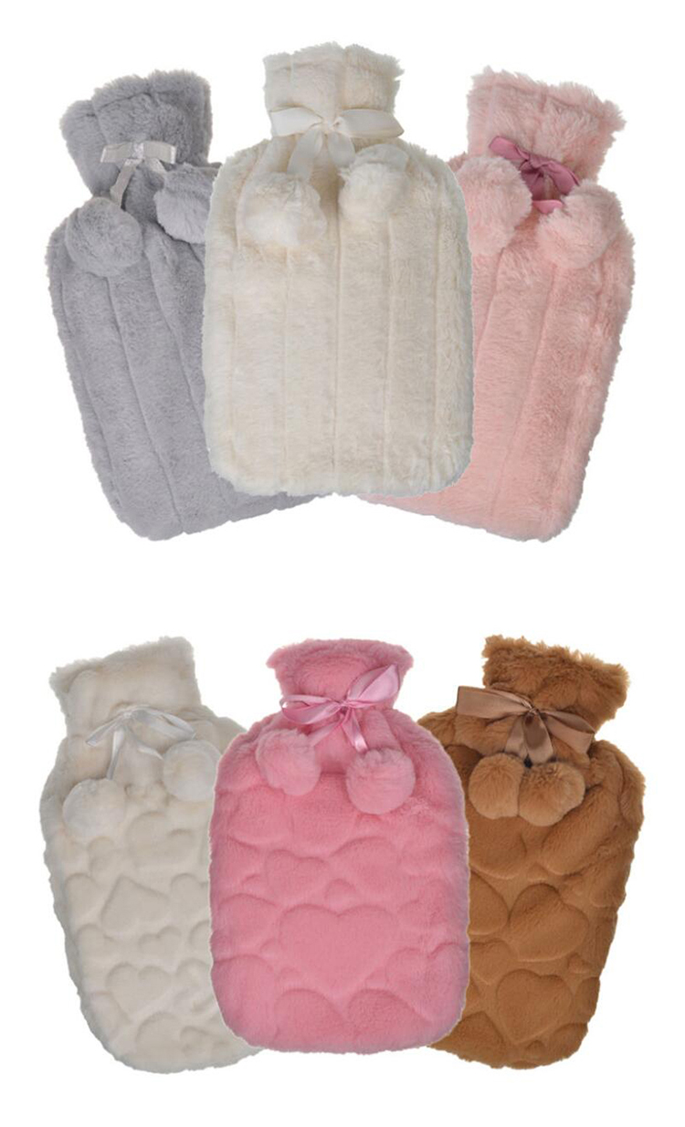 faux fur hot water bottle cover customized color for bottle cover soft covers