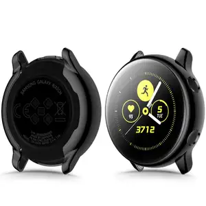 Pelindung Layar + PENUTUP UNTUK Samsung Galaxy Watch Aktif 2 44Mm 40Mm TPU Penutup Menyeluruh + Aksesori Jam Tangan Film