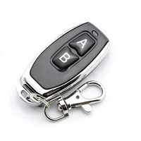 Télécommande universelle sans fil RF 433 MHz à 2 touches en ABS et métal avec code d'apprentissage pour porte de garage automatique et éclairage