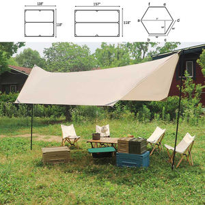 Toldos impermeables para el sol, carpa para acampar, lona impermeable para lluvia y moscas con postes para senderismo, Picnic, viajes, actividades de mochilero - Product Image 2