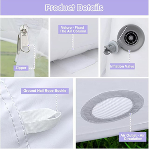 JUNAO <strong>Inflatable</strong> Football Bubble House Dome Tent PVC Easy Setup Birthday Party Bouncing House Transparent Castle 3m Diameter 3-4 - Product Image 5