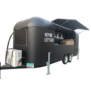 CE Airstream Solar Powered Food Trailer Mobile Kitchen Ice Cream Food Truck