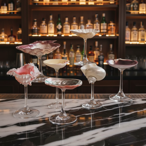 Coupe <span class=keywords><strong>à</strong></span> <span class=keywords><strong>vin</strong></span>, cocktail ou gobelet en coquillage naturel, artisanat unique, décoration créée pour restaurant, bar, mariage - Product Image 2