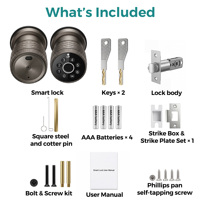 Cerradura Inteligente de Aluminio SJJ con Huella Dactilar, Botón de Silicona, Teclado, Tarjeta IC RFID, Sin Llave, para Hotel u Oficina, Compatible con TTLock y App Tuya