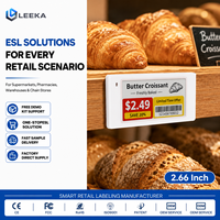 LEEKA ESL - Fabricante de Etiquetas de Precio Digitales, Etiqueta Electrónica para Estantes de 2.66 Pulgadas, Etiqueta de Precio Digital de Papel Electrónico de 4 Colores para Comercio Minorista Inteligente