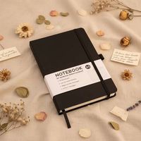 Agenda en cuir PU, carnet de notes avec ruban marque-page coloré