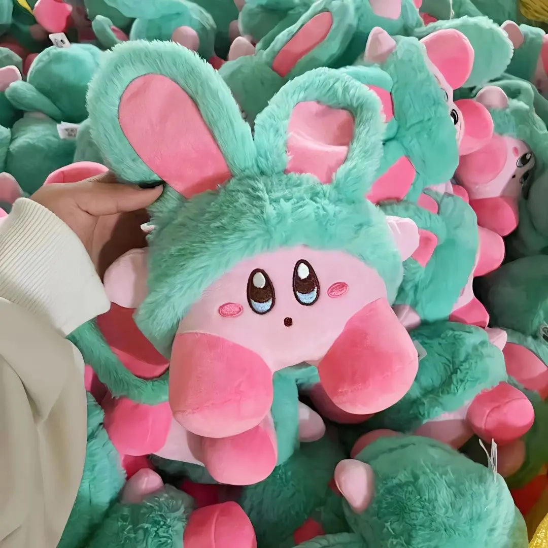 20cm Anime estrella Kirby peluche lindo conejo sombrero Kirby animales de peluche Peluche juguetes de alta calidad juguetes Navidad cumpleaños regalo