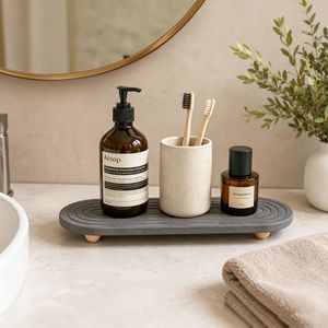 Diatomaceous Earth Drain Tray Rectangle Moisture <b>Proof</b> Storage Mat For Bathroom Sink Personal Care Products - Product Image 3