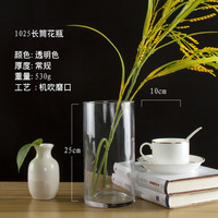 Bodenvase aus Glas, Eiförmige Transparente Vase, Schräg Geformte Blumenvase, Ornamente für Hochzeitsdekoration